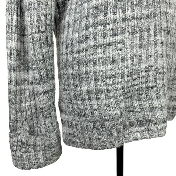 Old Navy Heather Gray Mock Neck Rib Knit Long Sleeve Cuffed Tunic Sweater - Picture 7 of 10